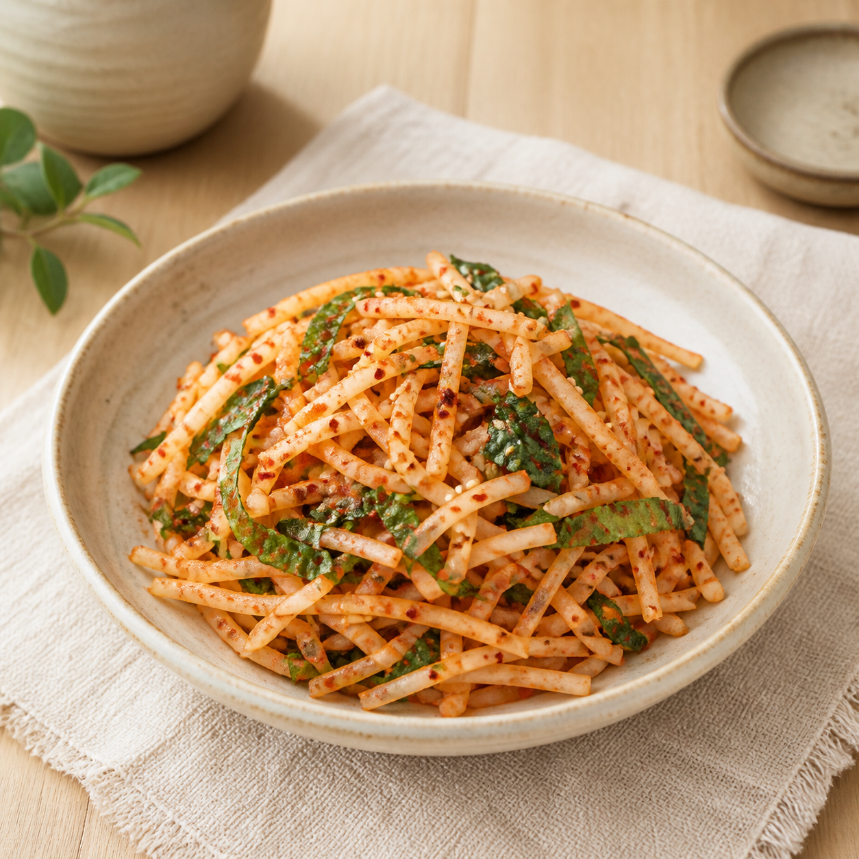 깻잎 무생채 완성 사진