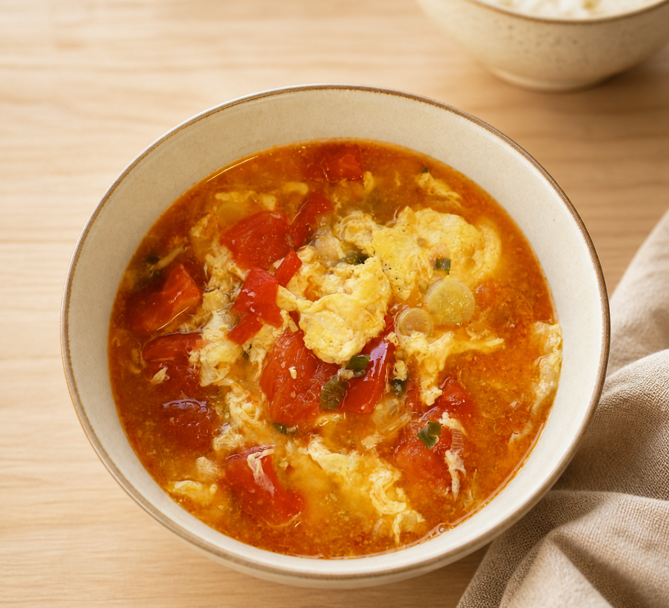토마토 계란국 완성 사진